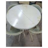 Circular Table and Four Chairs