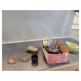 Collectibles Including Coins, Shot Glass, Toy Vehicle, and Other Items