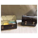 Metal Gable-Top Lunch Box with Embossed V Detail