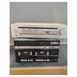 Kenwood KA-30 Stereo Integrated Amplifier and Fisher Stereo Double Cassette Receiver Combination