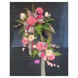 Large Pink Hydrangea Wreath