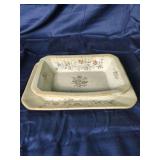 Wedgwood & Co. Floral Pattern Rectangular Ceramic Serving Dish
