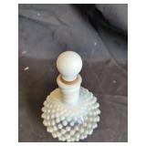 Hobnail Milk Glass Decanter with Stopper