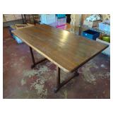 Rectangular Wooden Trestle Table