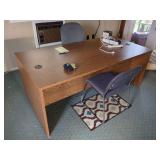Wood Laminate Office Desk with Two Drawers