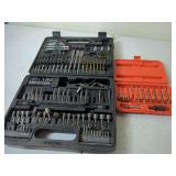 Multi-Piece Screwdriving and Drilling Bit Set with Cases