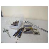 Hand Tool Collection with Ratchets, Punches, and Drill Bits