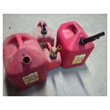 Plastic Gasoline Containers, Set of Four
