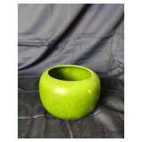 Green Speckled Ceramic Planter Bowl USA 104