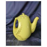 Hall 6 Cup Teapot, Yellow with Gold Leaf Pattern