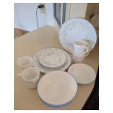 Corelle by Corning Dinnerware Set with Floral Pattern