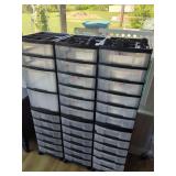 Rolling Plastic Storage Drawer Units