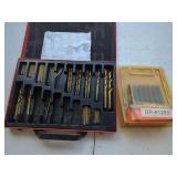 Drill Bit Set in Metal Case and Grip 28-Piece Transfer Punch Set