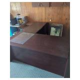 HON L-Shaped Desk with Chair and Three Floor Mats