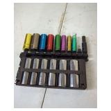 Socket Set with Plastic Storage Tray