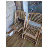 Pair of Bamboo Folding Chairs
