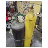 Welding Gas Cylinder Cart with Dual Regulators and Hoses