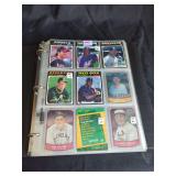 Assorted Major League Baseball Trading Cards in Binder