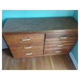 Six-Drawer Wooden Dresser with Recessed Handles