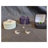 Fashion Jewelry Including Rings and Pendant Necklace