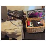 Handbags and Woven Basket