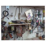 Workshop Pegboard Tool and Hardware Collection