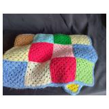 Multi-Colored Crocheted Patchwork Blanket