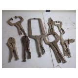 Locking Pliers and C-Clamps Set