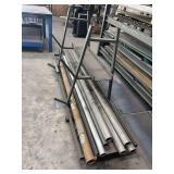 Metal Storage Rack with Assorted Metal Pipes