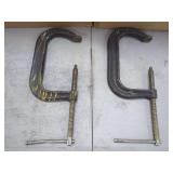 Pair of 8-Inch Forged Steel C-Clamps