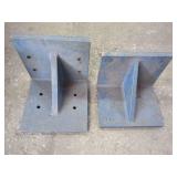 Pair of Steel Gusseted L-Brackets