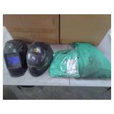 Welding Equipment Two Auto-Darkening Helmets and Two Flame Resistant Jackets