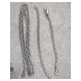 5/16 Inch Grade 70 Transport Chain with Forged Hooks, 12ft