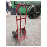 Red Two-Wheel Hand Truck with Pneumatic Tires