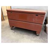 Red Metal Jobsite Storage Chest Model 637990