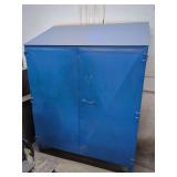 Blue Metal Industrial Storage Cabinet with Shelving