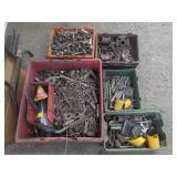 Industrial Fasteners and Hardware Components in Storage Bins