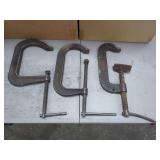 Three Drop-Forged C-Clamps