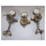 Victor Equipment Company Gas Pressure Regulators, Set of Three