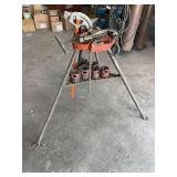 Ridgid Pipe Vise Stand with Assorted Threading Dies and Conduit Bender