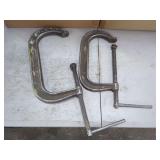 Two Armstrong Drop Forged C-Clamps