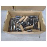 Metalworking Taps and Drill Bits in Cardboard Box