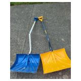 Pair of Plastic Snow Shovels