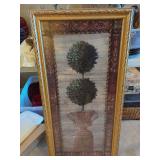 Framed Topiary Urn Wall Art