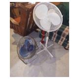 Lakewood Floor Fan and White Pedestal Fan Set