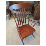 Spindle-Back Rocking Chair with Commemorative Plaque
