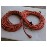 Two Orange Extension Cords