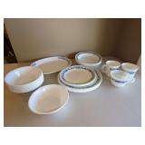 Corelle Livingware Blue Cornflower Pattern Dinnerware Set
