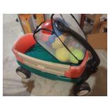 Little Tikes Plastic Pull Wagon with Mesh Canopy