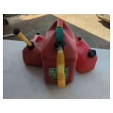 Plastic Gasoline Containers, Set of Three